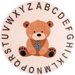 XUIGORT Soft Round Bear abc Rug for Toddler and Kids - Non slip alphabet carpet and baby floor mat for kid's room, playroom, classroom, circle time, and baby