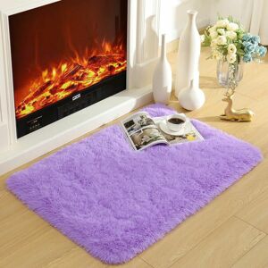 Hoopzi - Tie-Dye Rugs Shaggy Living Room Rug Shaggy Fluffy Floor Rug Soft and Cozy Modern Non-Slip Carpet Home Decor Fluffy Carpet for Bedroom