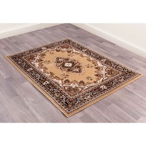 Lord Of Rugs - Traditional Poly Lancashire Oriental Rug Berber Beige Small Carpet 80 x 150 cm (2'6'x5'0')