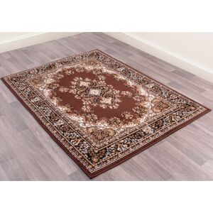 Lord Of Rugs - Traditional Poly Lancashire Oriental Rug Chocolate Brown Small Carpet 80 x 150 cm (2'6'x5'0')