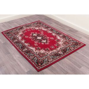 Lord Of Rugs - Traditional Poly Lancashire Oriental Rug Red X-Small Carpet 60 x 110 cm (2'x3'7')