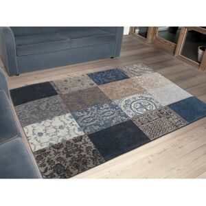 LOUIS DE POORTERE Vintage 8108 - Blue Denim 140cm x 200cm Rectangle - Blue and Brown and Grey