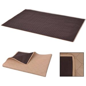 Picnic Blanket Beige and Brown 100x150 cm Vidaxl Multicolour