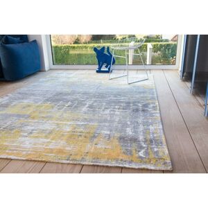 LOUIS DE POORTERE Atlantic Streaks 8715 Sea Bright Sunny 140cm x 200cm Rectangle - Grey and Yellow and Multicoloured