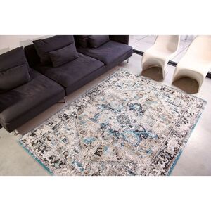 LOUIS DE POORTERE Antiquarian Heriz 8708 Golden Horn Beige 140cm x 200cm Rectangle - Blue and Beige and Multicoloured