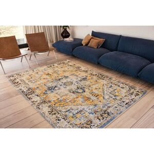 LOUIS DE POORTERE Antiquarian Heriz 8704 Amir Gold 280cm x 360cm Rectangle - Blue and Yellow