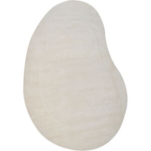 Beliani - Viscose Area Rug Organic Kidney Shape Accent Rug 160 x 230 cm Beige - Beige