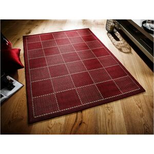 Oriental Weavers - Checked Flatweave Red 60cm x 180cm Runner - Red