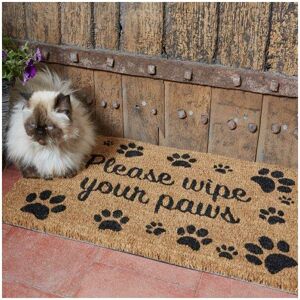 Smart Garden - Wipe Your Paws Print Patterned Doormat Coir pvc Back Outdoor Mat