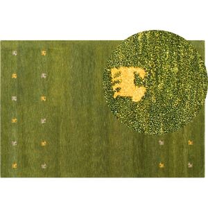 Beliani - Wool Area Rug Green Western Motif Hand Tufted 200 x 300 cm Yulafi - Green