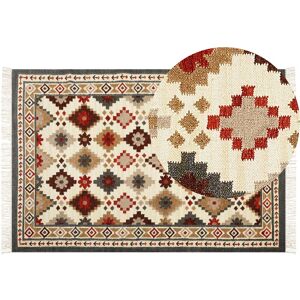 Beliani - Wool Area Rug Multicolour Pattern Kilim Hand Woven 200 x 300 cm Ghukasavan - Multicolour