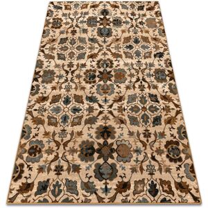 RUGSX Wool carpet omega amalfi flowers sepia beige 235x350 cm