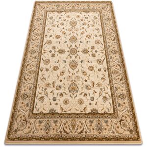 RUGSX Wool carpet OMEGA ARIES flowers pearl beige 135x200 cm