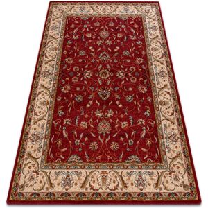 RUGSX Wool carpet omega aries flowers ruby red 170x235 cm