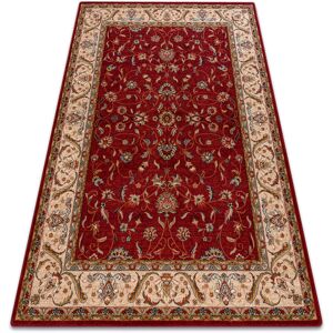 RUGSX Wool carpet omega aries flowers ruby red 235x350 cm