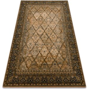 RUGSX Wool carpet SUPERIOR Grenada Frame, diamonds, oriental - cognac beige 235x350 cm