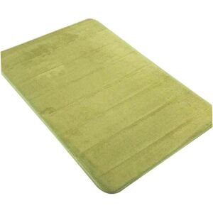 IKODM 40x60cm Memory Foam Coral Mat Non-slip Floor Mat Green Velvet Rug for Living Room Bathroom