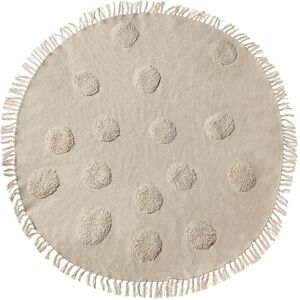 Beliani - Area Rug Cotton Round ø 140 cm Kids Decorative Tassels Beige Wahar