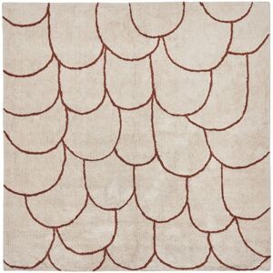Beliani - Area Rug Cotton Tufted Geometric Pattern 200x200cm Beige and Brown Avdan
