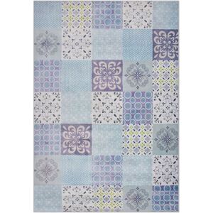 Beliani - Rectangular Area Rug Portuguese Mosaic Low Pile 160 x 230 cm Multicolour Inkaya
