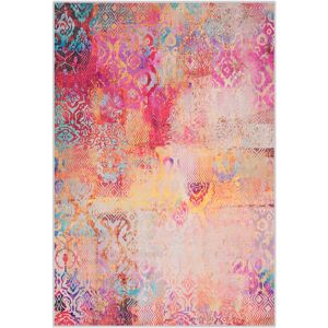 Beliani - Modern Area Rug Multicolour Multi-Pattern Polyester 140 x 200 cm Isparta