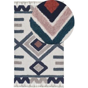 Beliani - Area Rug Multicolour Handwoven Tufted Cotton Rectangular 140 x 200 cm Kozlu