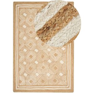 Beliani - Braided Jute Area Rug Natural Boho Style Floor Mat 200 x 300 cm Beige Mengen