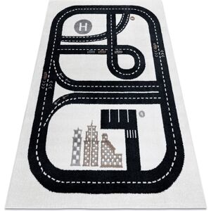 RUGSX Carpet FUN Track for children, street, town cream beige 160x220 cm