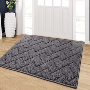 CYSLMUK Grey, 50 x 80 cm) Door Mat Indoor and Outdoor Entrance Doormat Non-Slip and Absorbent Rug, Washable, Carpet for Indoor, Outdoor, Bedroom, Kitchen,