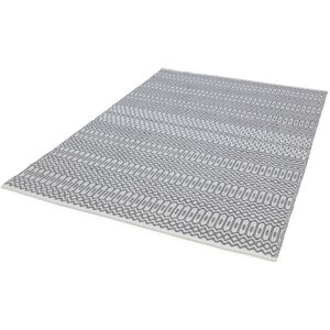 Lord Of Rugs - Halsey Hand Made Geometric Flatweave Kitchen Garden Indoor Outdoor Grey Rug Floor Mat Medium 120 x 170 cm (4'x5'6')