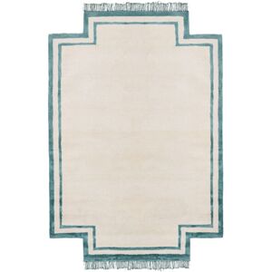 Beliani - Modern Area Rug Viscose and Wool Handmade Irregular Shape 160 x 230 cm Beige Berwari