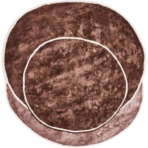 Beliani - Modern Area Rug Viscose and Wool Handmade Triangle Shape 200 x 200 cm Brown and Light Brown Kanrach