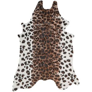 Beliani - Modern Faux Cowhide Leather Area Rug 130 x 170 cm Brown and White Spots Bogong