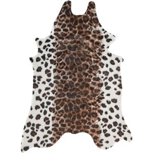 Beliani - Modern Faux Cowhide Leather Area Rug 150 x 200 cm Brown and White Spots Bogong