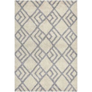 Beliani - Modern Hand Tufted Cotton Area Rug Beige and Grey 160 x 230 cm Nevsehir