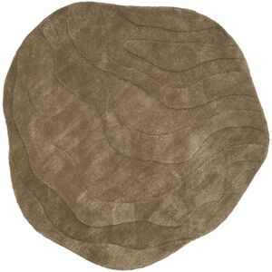 Beliani - Modern Handmade Living Room Hallway Home Office Area Rug 160 x 160 cm Low Pile Viscose Wool Green Kasbo