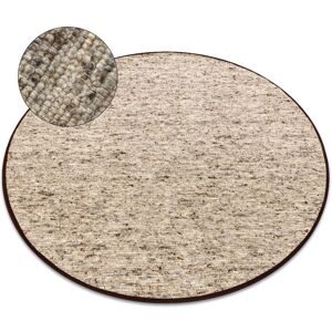 Rugsx - nepal 2100 circle sand, beige carpet - woolen, double-sided, natural beige round 160 cm