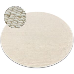 Rugsx - nepal circle 2100 natural, cream - woolen, double-sided, natural beige round 120 cm