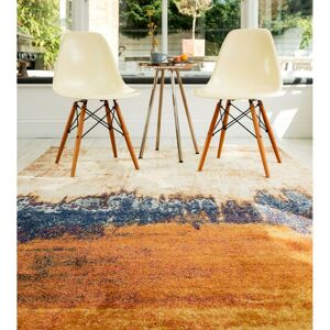 LORD OF RUGS Nova Abstract NV04 Modern Rug for Living Room Bedroom Distressed Orange Rug in Medium 120x170 cm (4'x5'6