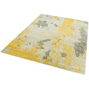 Lord Of Rugs - Nova Abstract Painterly NV18 Rug for Living Room Bedroom Modern Rug in Ochre Grey in Large 160x230 cm (5'3'x7'7')