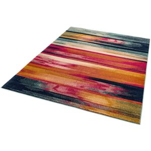 Lord Of Rugs - Nova Stripe NV05 Abstract Rug for Living Room Bedroom Modern Bright Rainbow Painterly Art Multi Coloured Rug in X-Large 200x290 cm