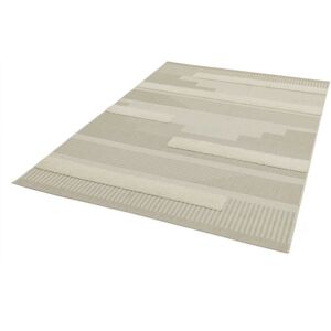 Lord Of Rugs - Outdoor Rug Geometric Monty Flatweave Rug for Garden, Patio, Picnic, Backyard, Living Room Natural Cream Rug in Large 160x230 cm