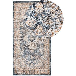 Beliani - Retro Vintage Area Rug 80 x 150 cm Oriental Pattern Polypropylene Beige and Blue Dvin