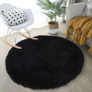 Tonchean - Round Rug Living Room Shaggy Bedside Rug Bedroom Large Size Soft Carpet Bedroom Rug Modern Style Decorative Rug for Living Room Bedroom