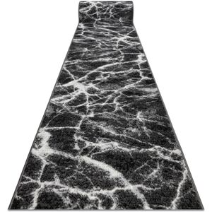 RUGSX Runner bcf morad Marmur Marble anthracite / black 120 cm black 120x590 cm