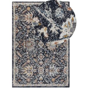 Beliani - Vintage Oriental Distressed Area Rug Blue and Beige 160x230 cm Malishka