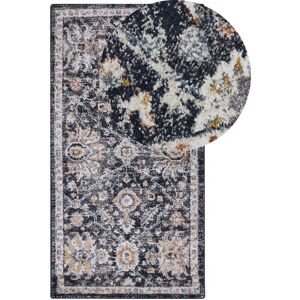 Beliani - Vintage Oriental Distressed Area Rug Blue and Beige 80x150 cm Malishka