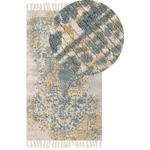 Beliani - Vintage Oriental Distressed Area Rug Living Room Yellow Green 80 x 150 cm Boyali