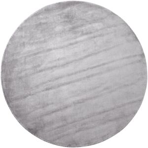 Beliani - Modern Handmade Light Grey Living Room Home Office Area Rug ø 140 cm Gesi ii
