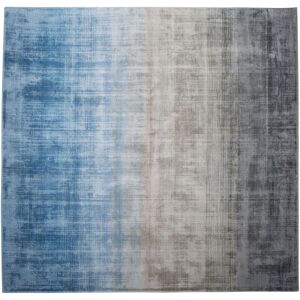 Beliani - Modern Area Rug Viscose Living Room Grey Tones and Blue 200 x 200 cm Ercis